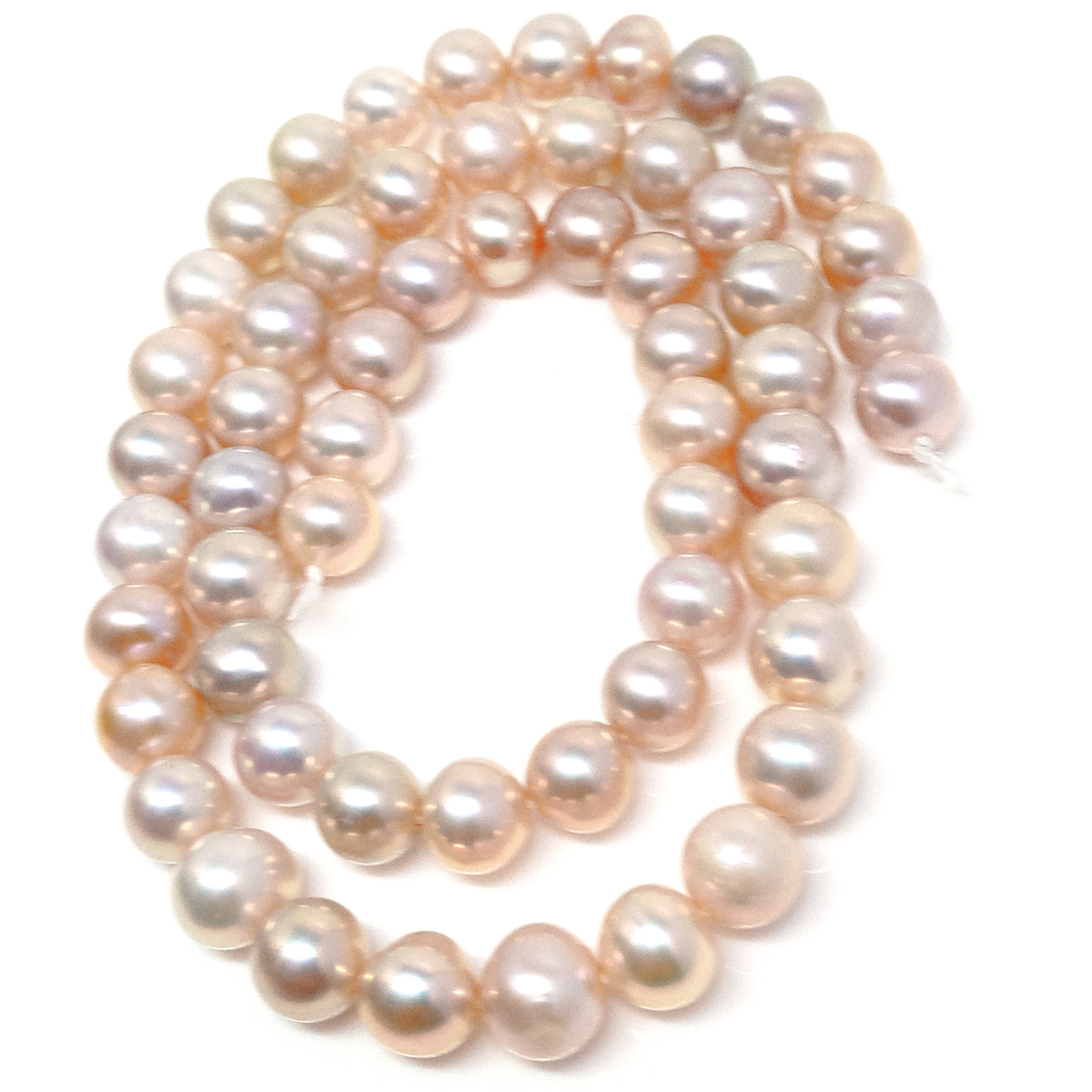 Gold Shades Round Pearls Strands